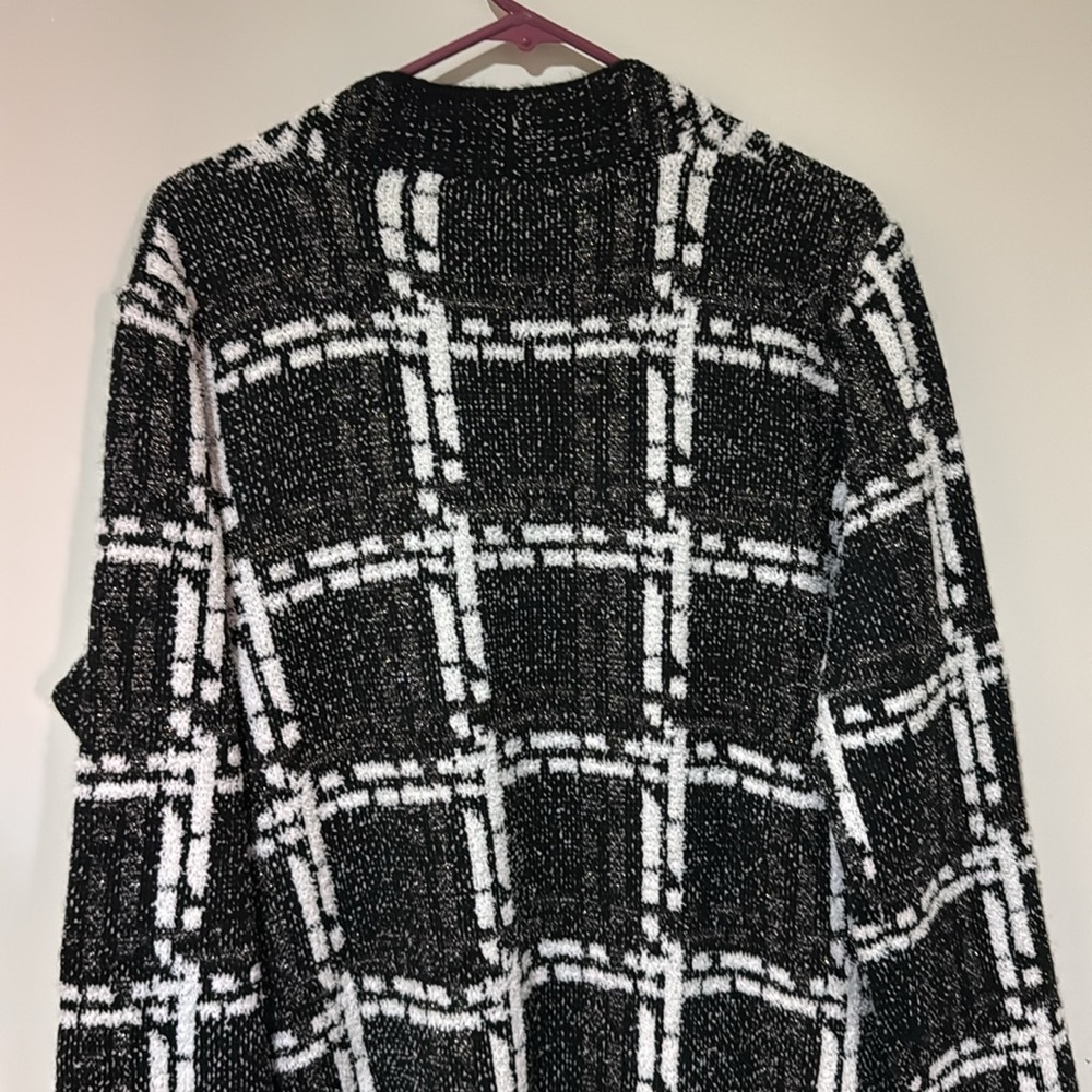Nine West long Cardigan Black and white XL - Picture 6 of 6